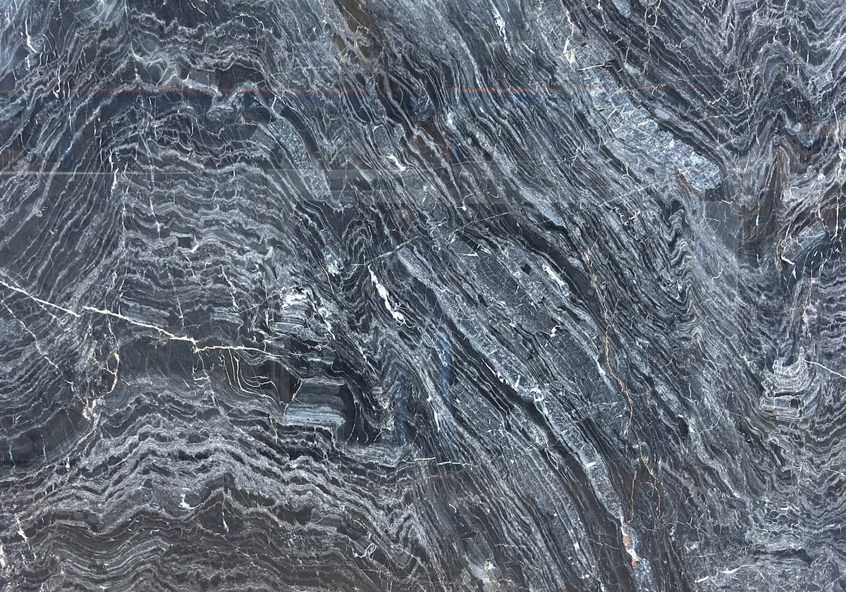 Fusion Black Polished Marble Slab Random