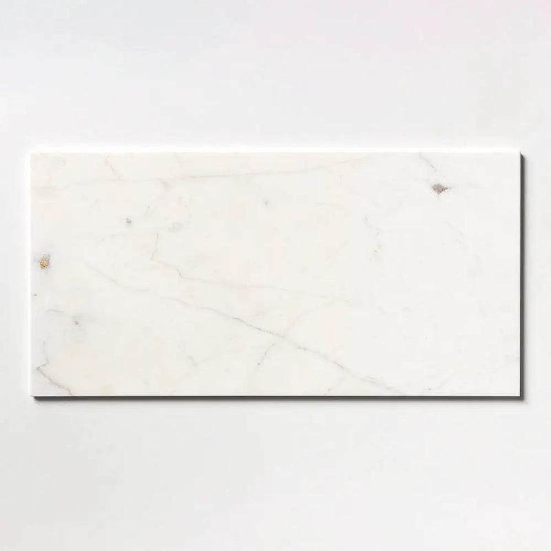 Fusion White Honed Marble Tiles 12x24 by Stonetiledepot