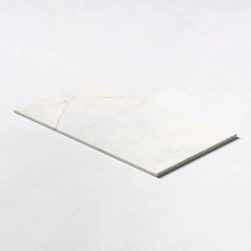Fusion White Honed Marble Tiles 12x24 by Stonetiledepot