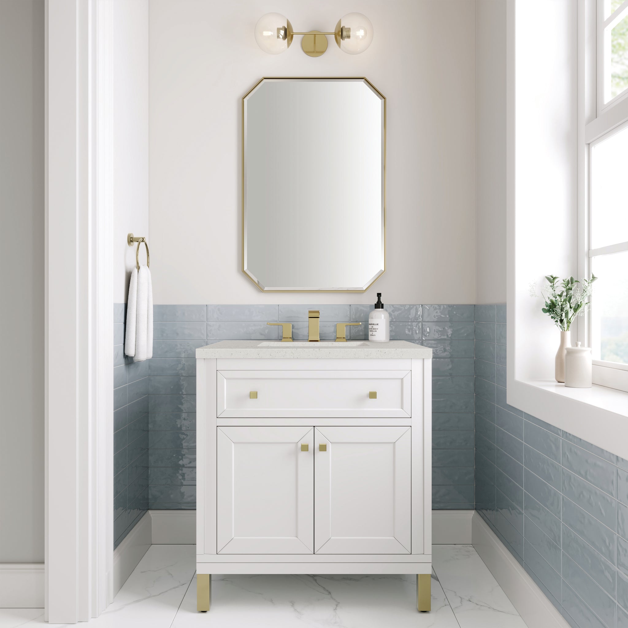James Martin Chicago 30" Single Bathroom Vanity, Glossy White, view 31