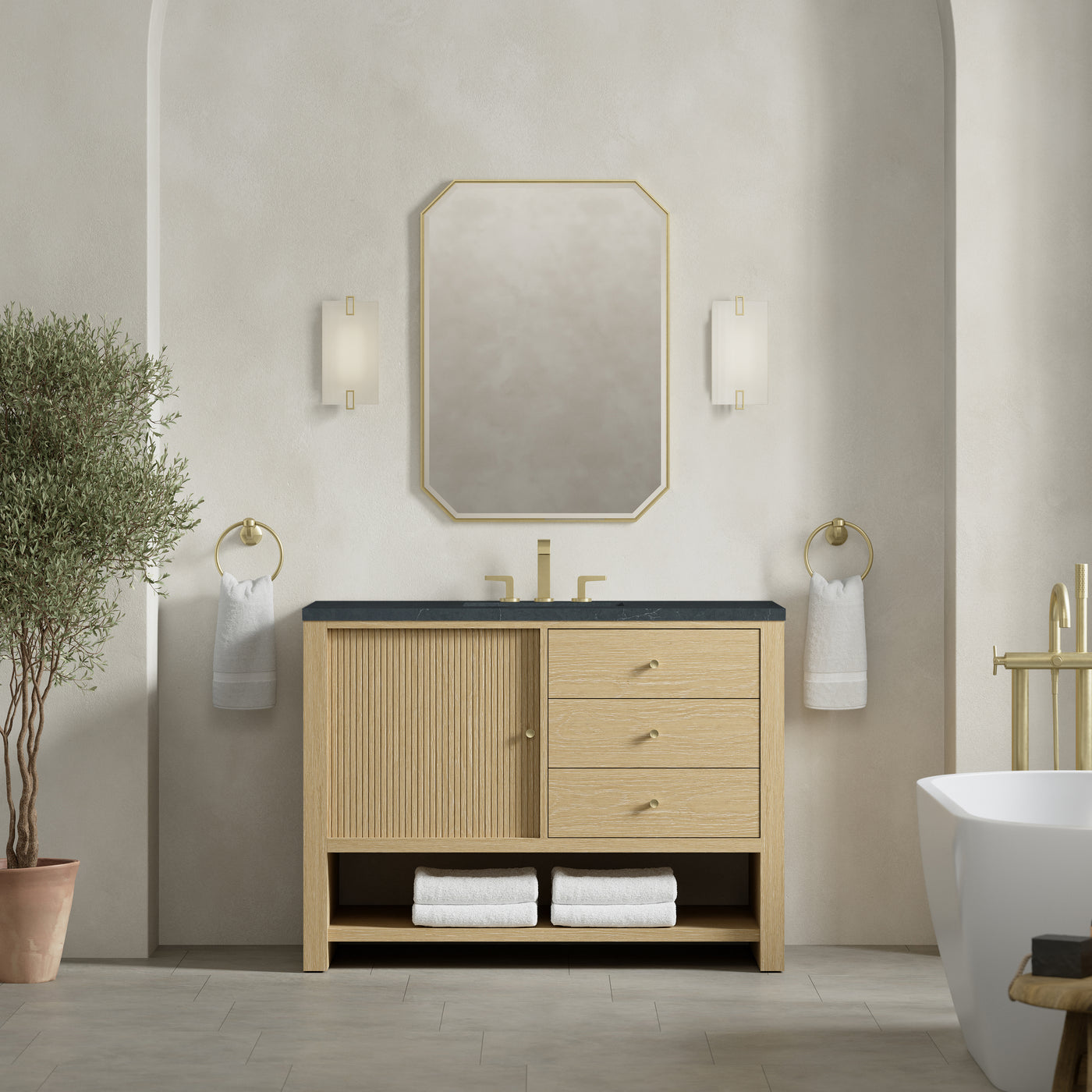 James Martin Marigot 48" Single Bathroom Vanity, Sunwashed Oak, view 32
