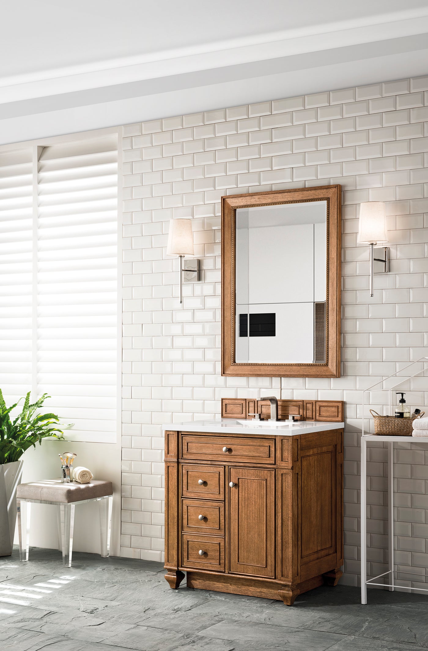 James Martin Bristol 30" Single Bathroom Vanity, Saddle Brown, view 16