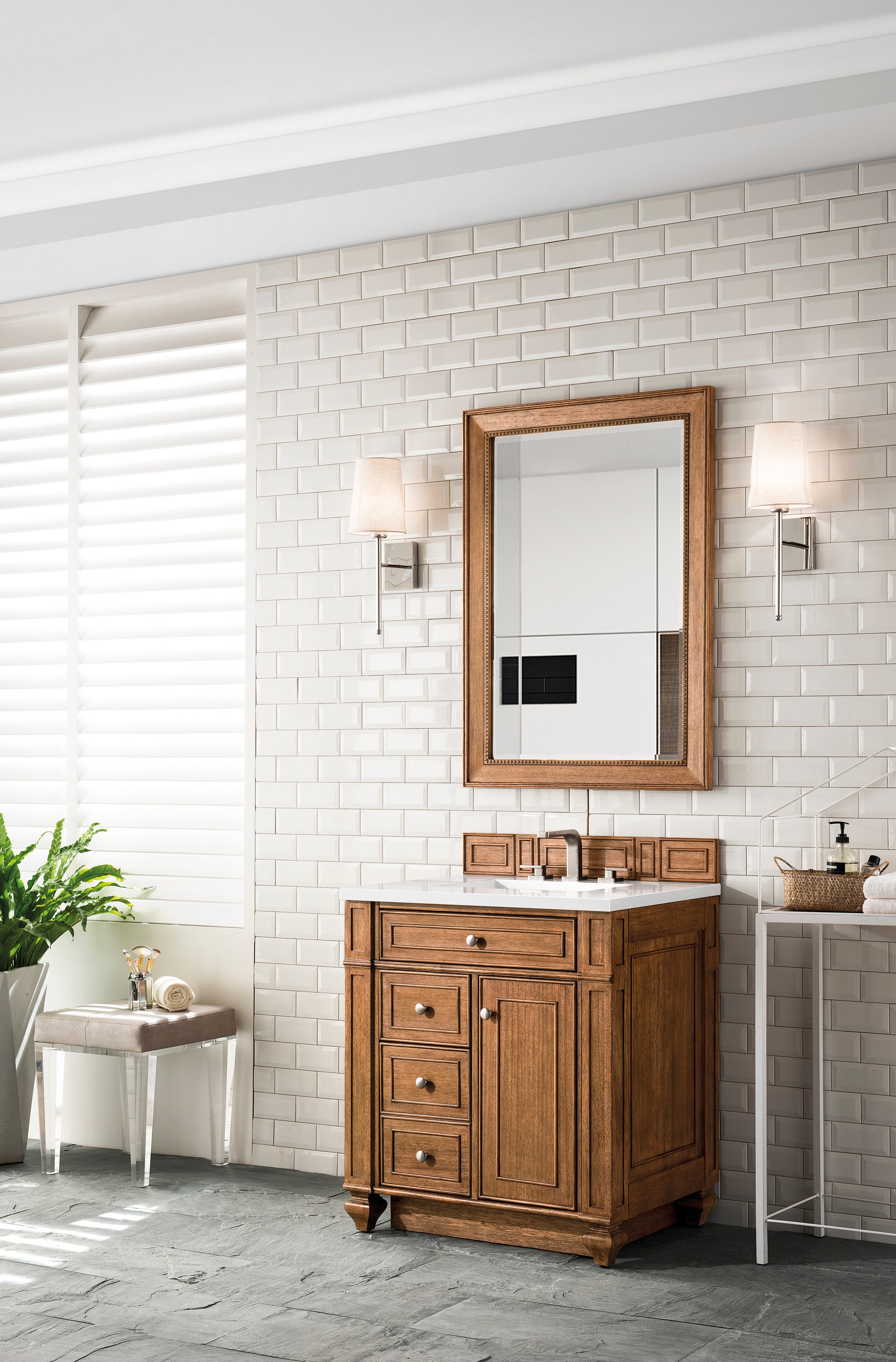 James Martin Bristol 30" Single Bathroom Vanity, Saddle Brown, view 16