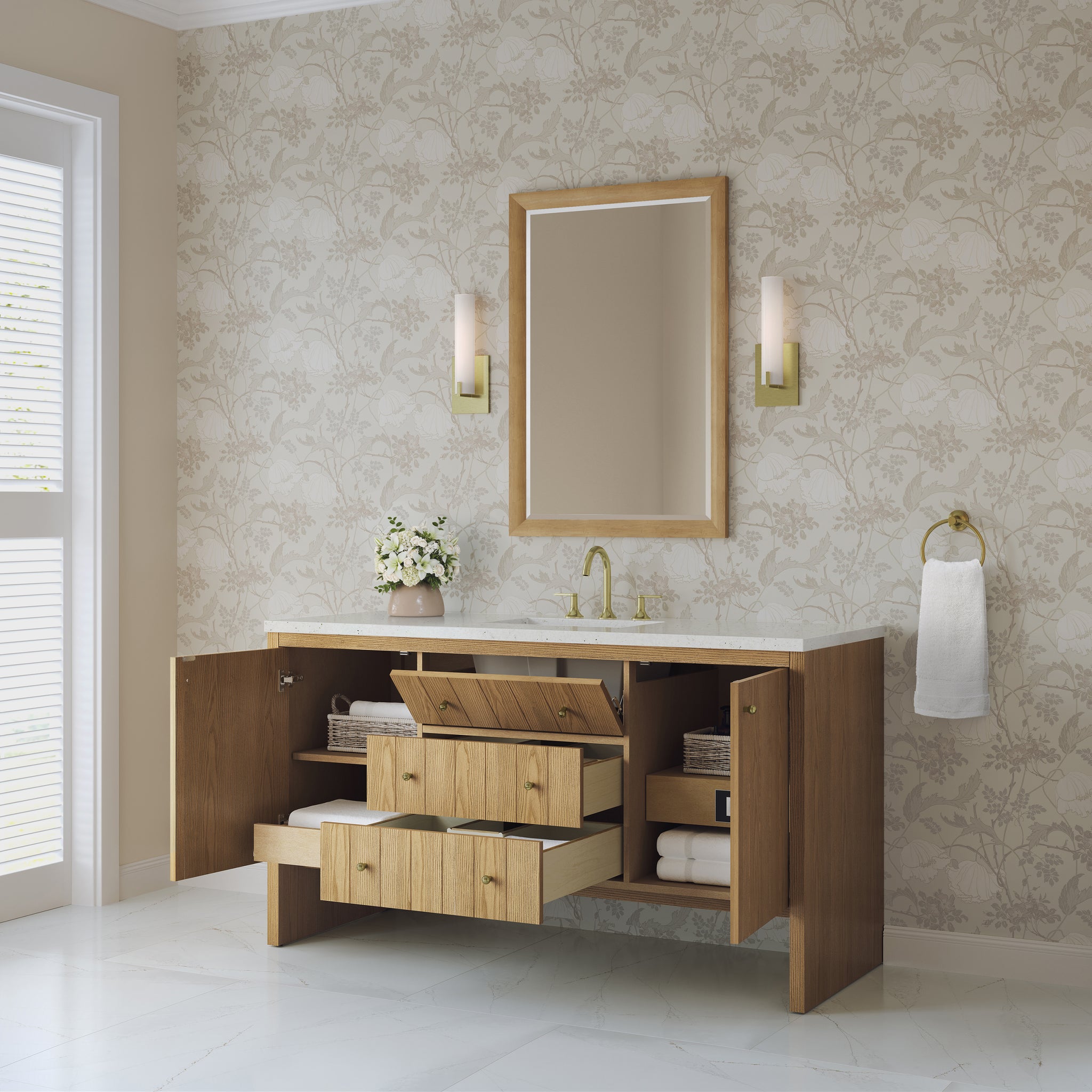 James Martin Hudson 60" Single Bathroom Vanity, Light Natural Oak, view 35