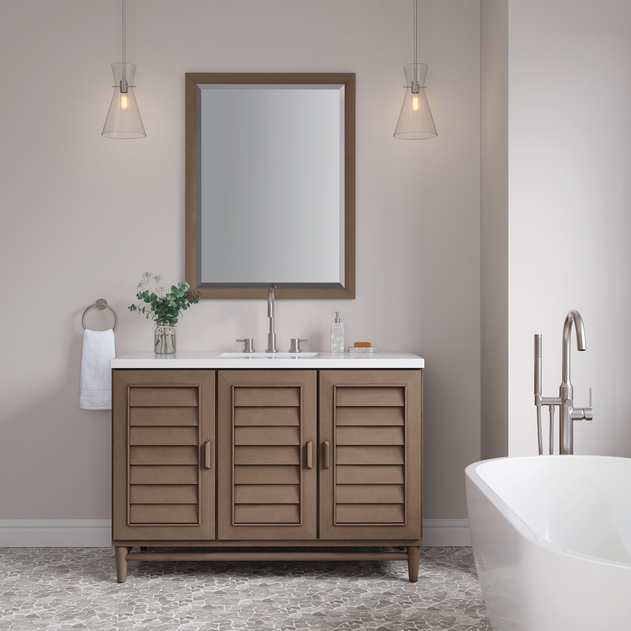 James Martin Portland 48" Single Bathroom Vanity, Whitewashed Walnut, view 28