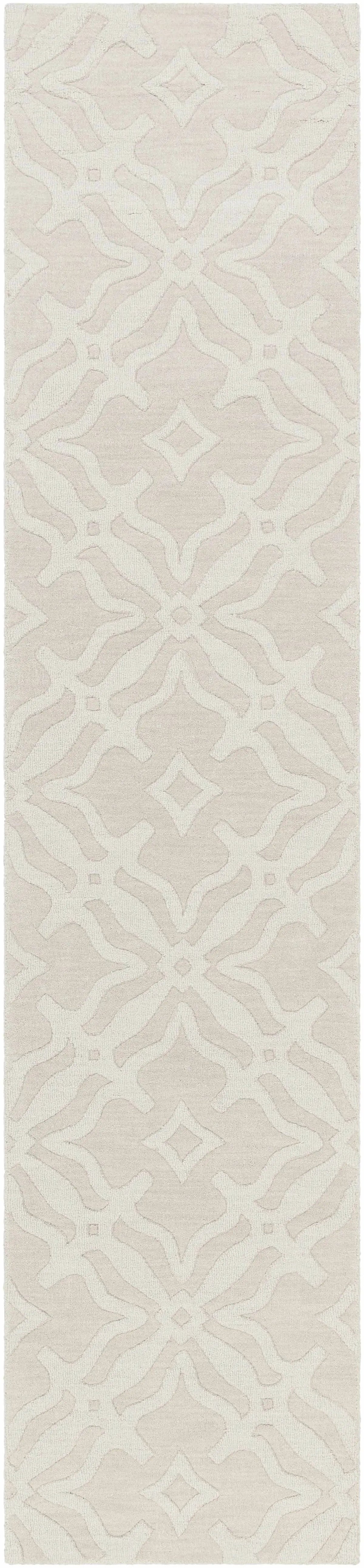 Fyffe Embossed Beige Wool Area Rug, photo 10 of 17