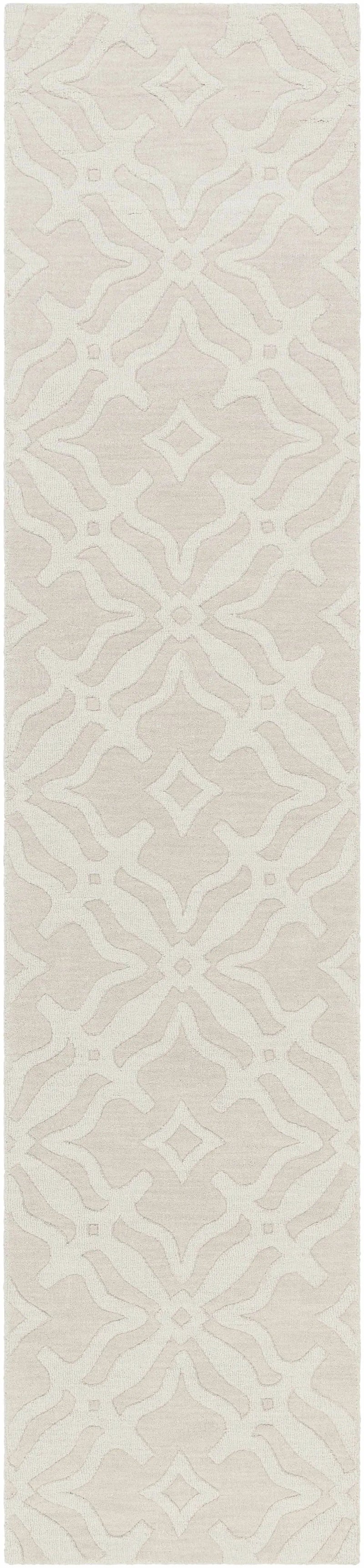 Fyffe Embossed Beige Wool Area Rug by Boutique Rugs