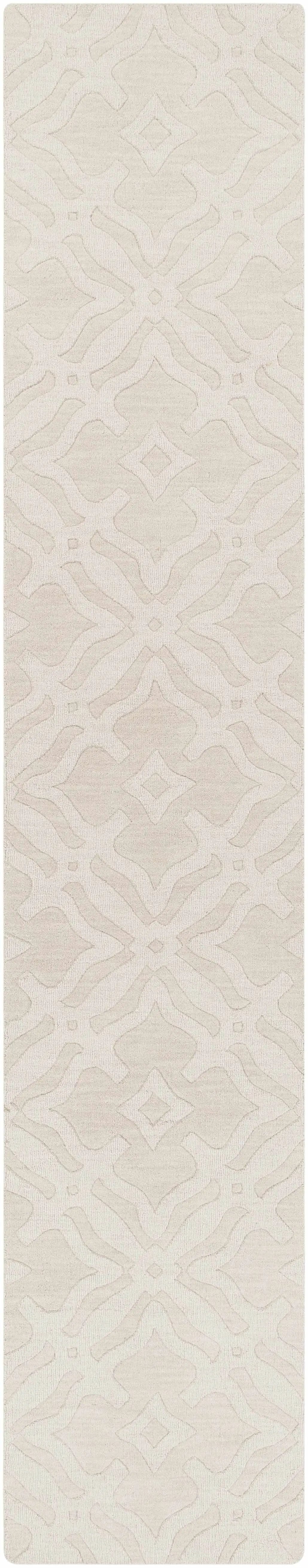 Fyffe Embossed Beige Wool Area Rug by Boutique Rugs