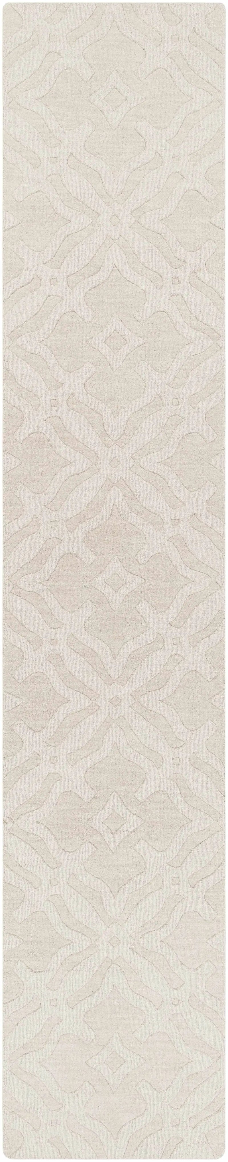 Fyffe Embossed Beige Wool Area Rug by Boutique Rugs