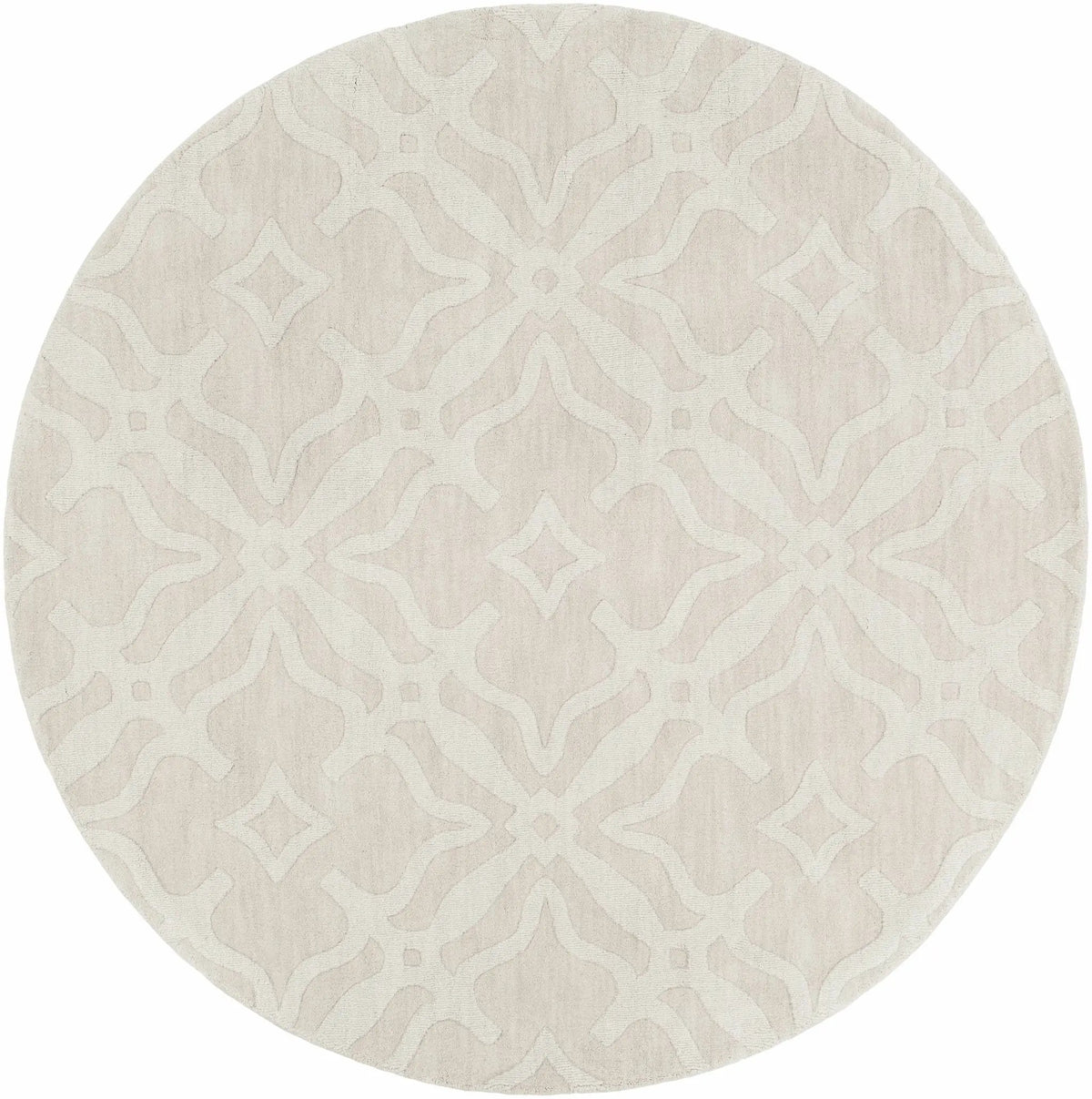 Fyffe Embossed Beige Wool Area Rug, photo 15 of 17