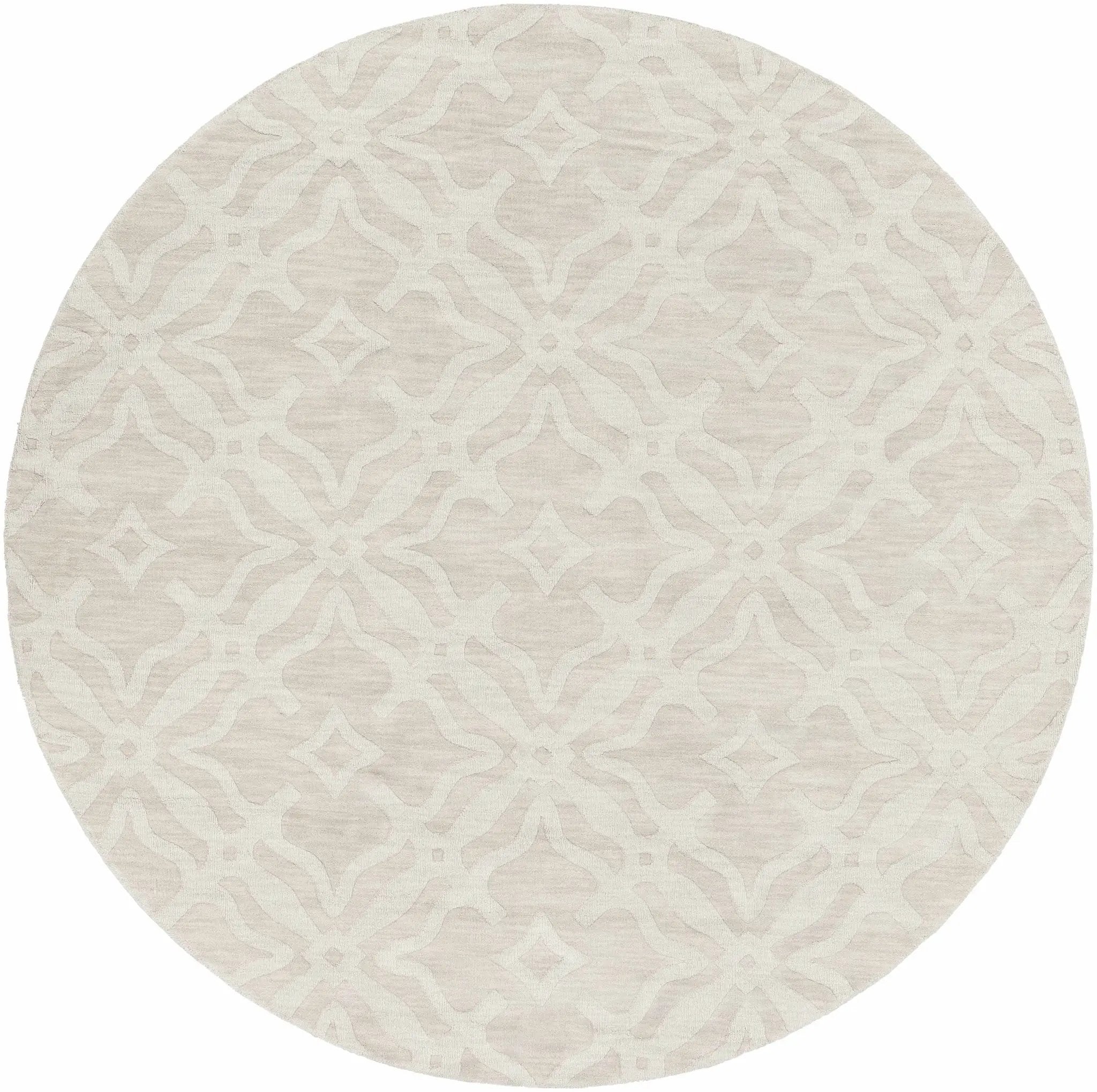 Fyffe Embossed Beige Wool Area Rug by Boutique Rugs