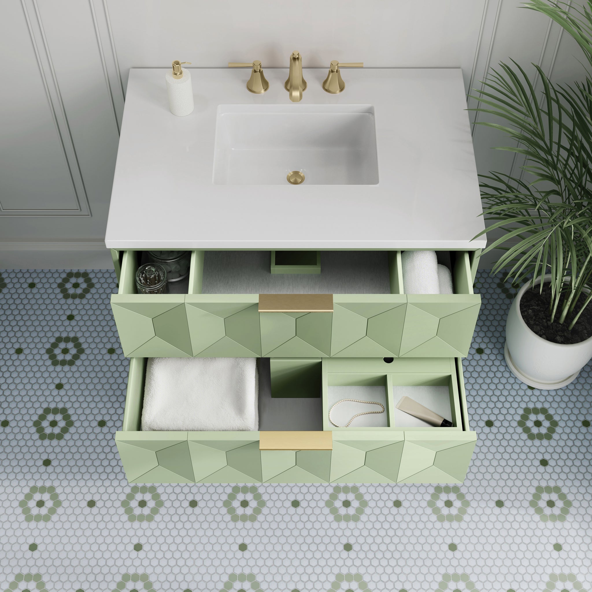 James Martin Emmeline 36" Single Bathroom Vanity, Pistachio, view 33