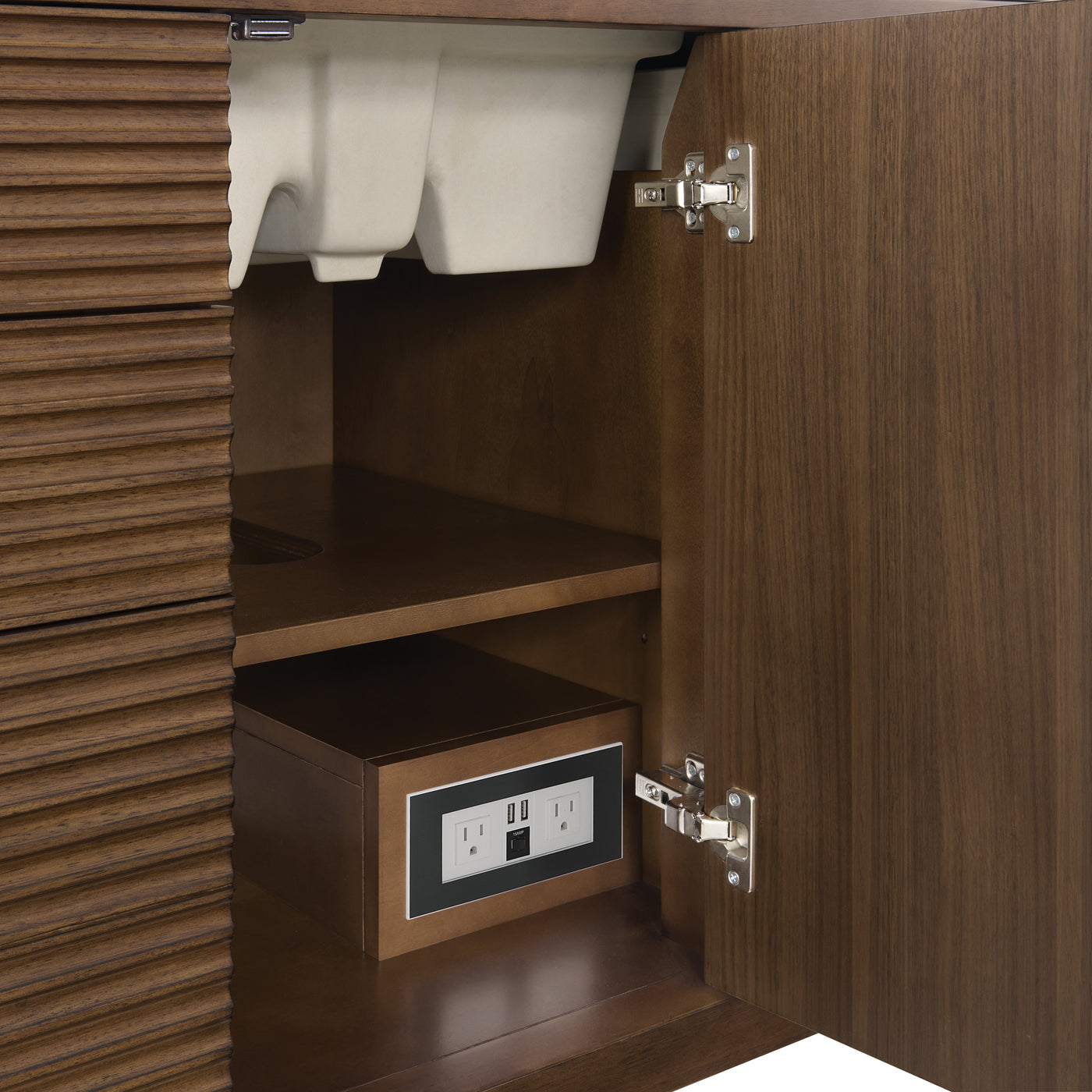 James Martin Myrrin 48" Single Bathroom Vanity, Mid-Century Walnut, view 31
