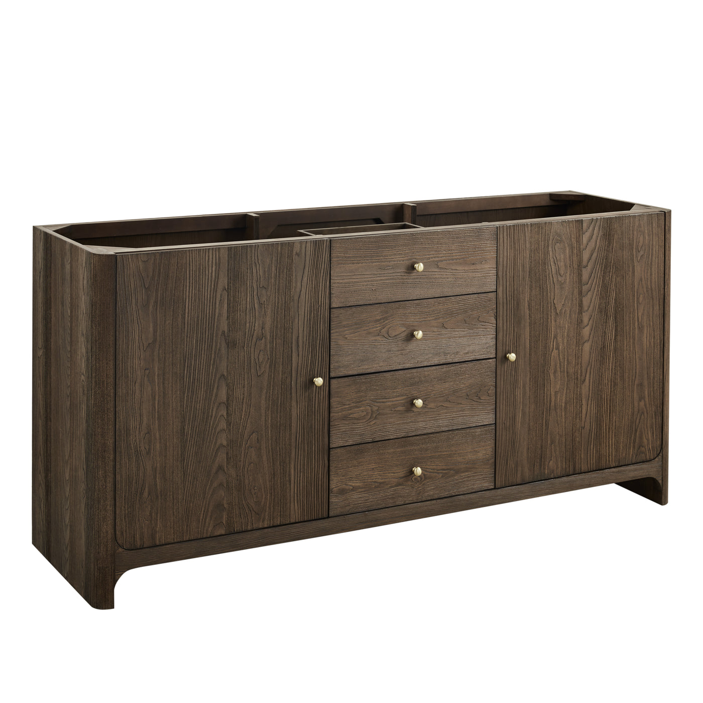 James Martin Gracyn 72" Double Bathroom Vanity, Sable, cabinet without a countertop