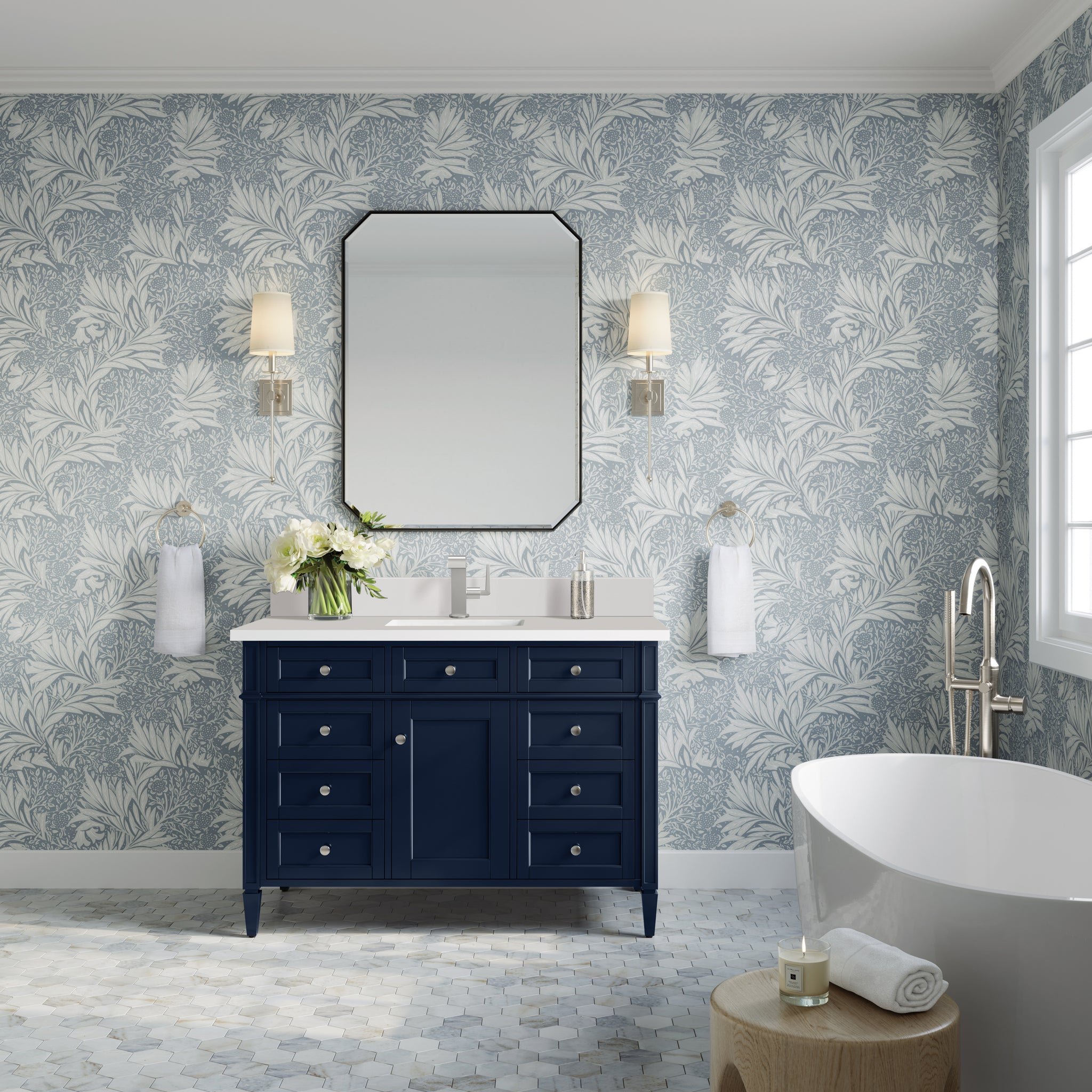 James Martin Brittany 48" Single Bathroom Vanity, Victory Blue, view 30