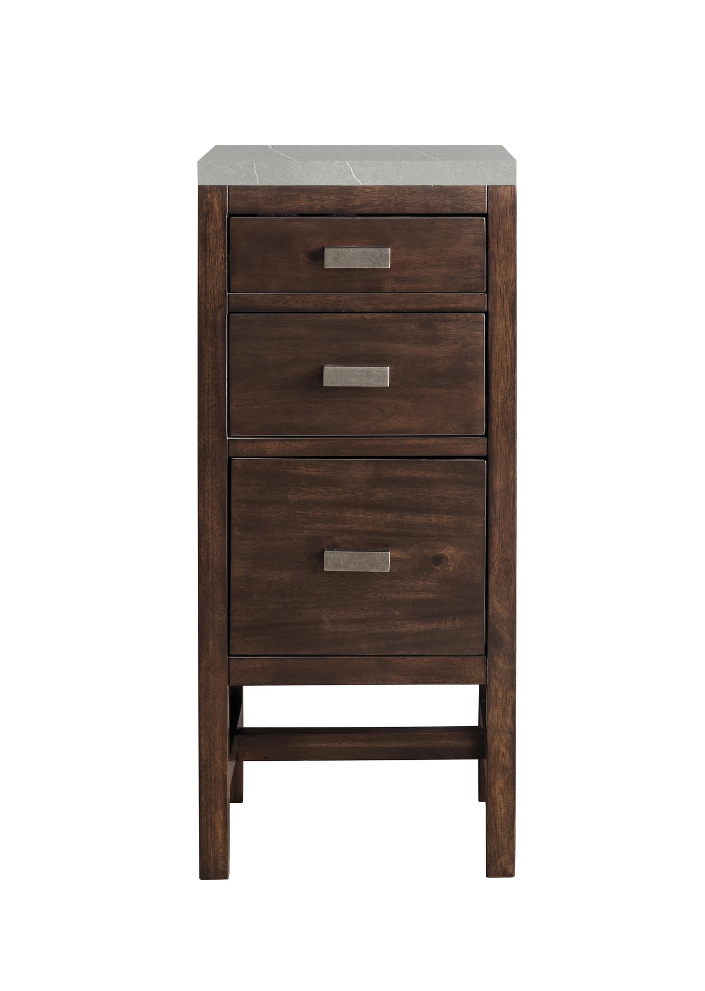 James Martin Addison 15" Base Cabinet, Mid-Century Acacia with Eternal Serena countertop