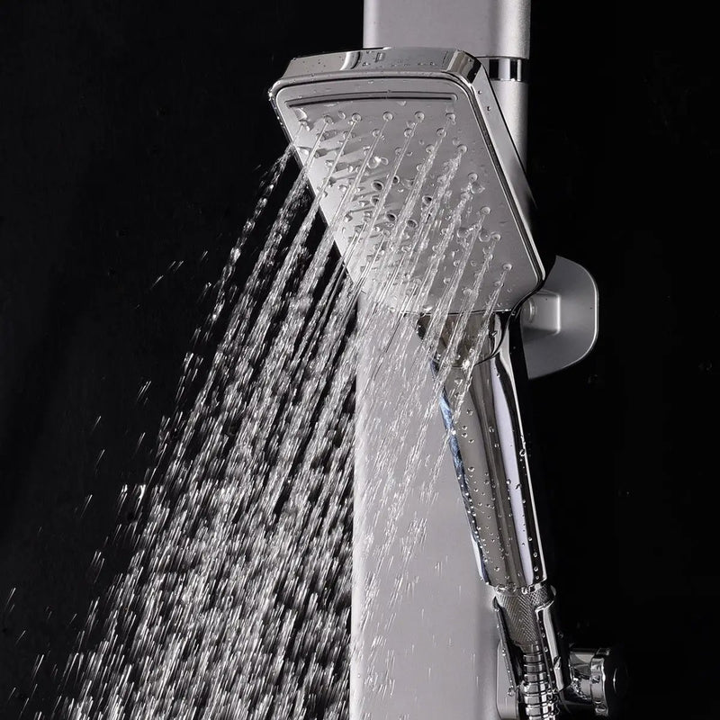 44 Inch Aluminium Alloy Panel Rainfall Shower Column with Hand Shower by DirectDeals