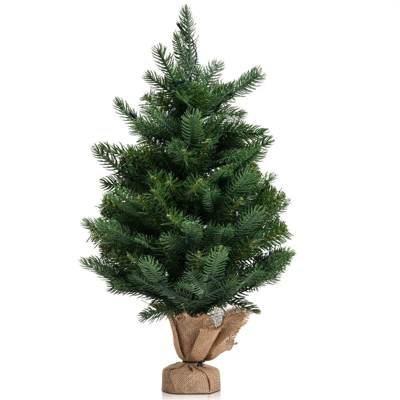 24 Inch Tabletop Fir Artificial Christmas Tree with LED Lights by DirectDeals