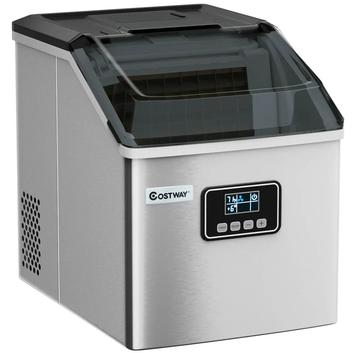 48 lbs Stainless Self-Clean Ice Maker with LCD Display by DirectDeals