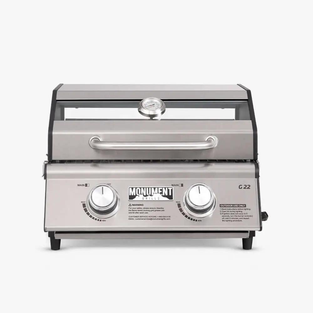 G22 | Stainless Tabletop Propane Gas Grill by Monument Grills