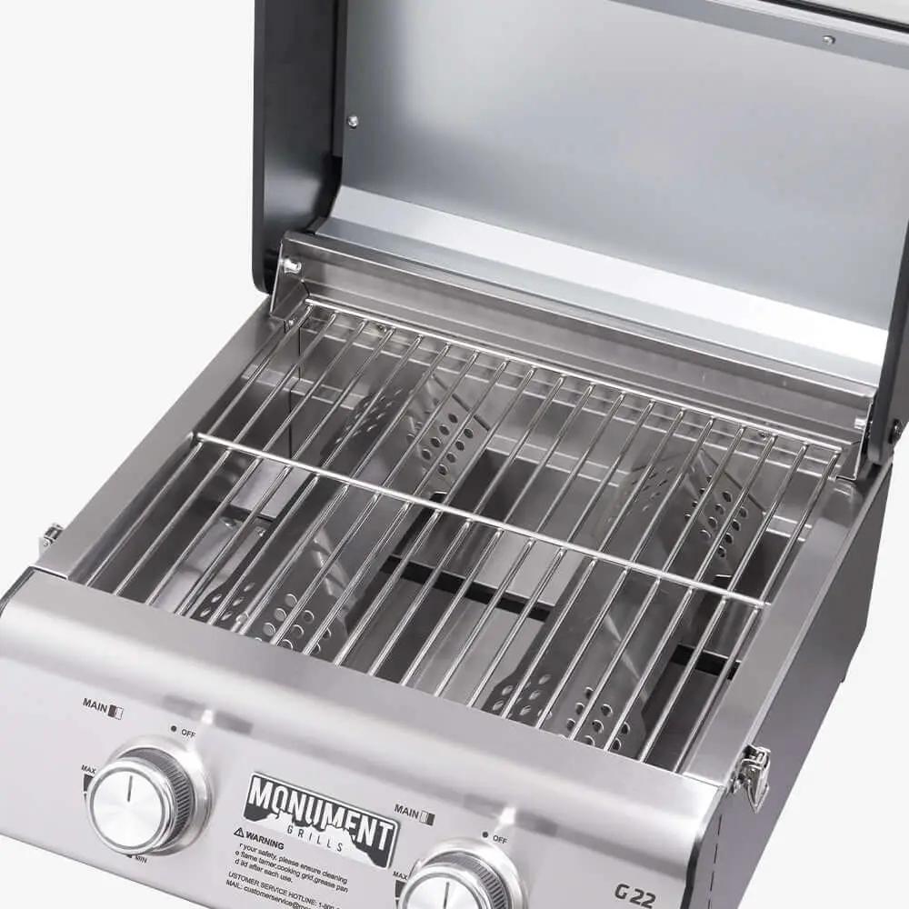 G22 | Stainless Tabletop Propane Gas Grill by Monument Grills
