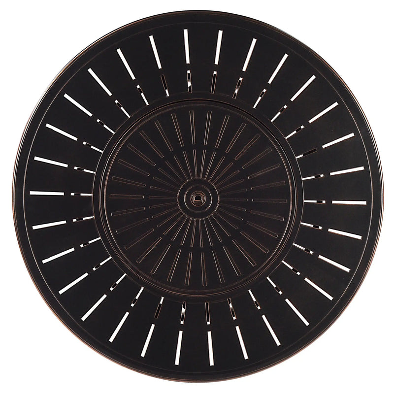 Aluminum 44-in Round Propane Fire Table with Beads, Covers and Lid by Sharicks