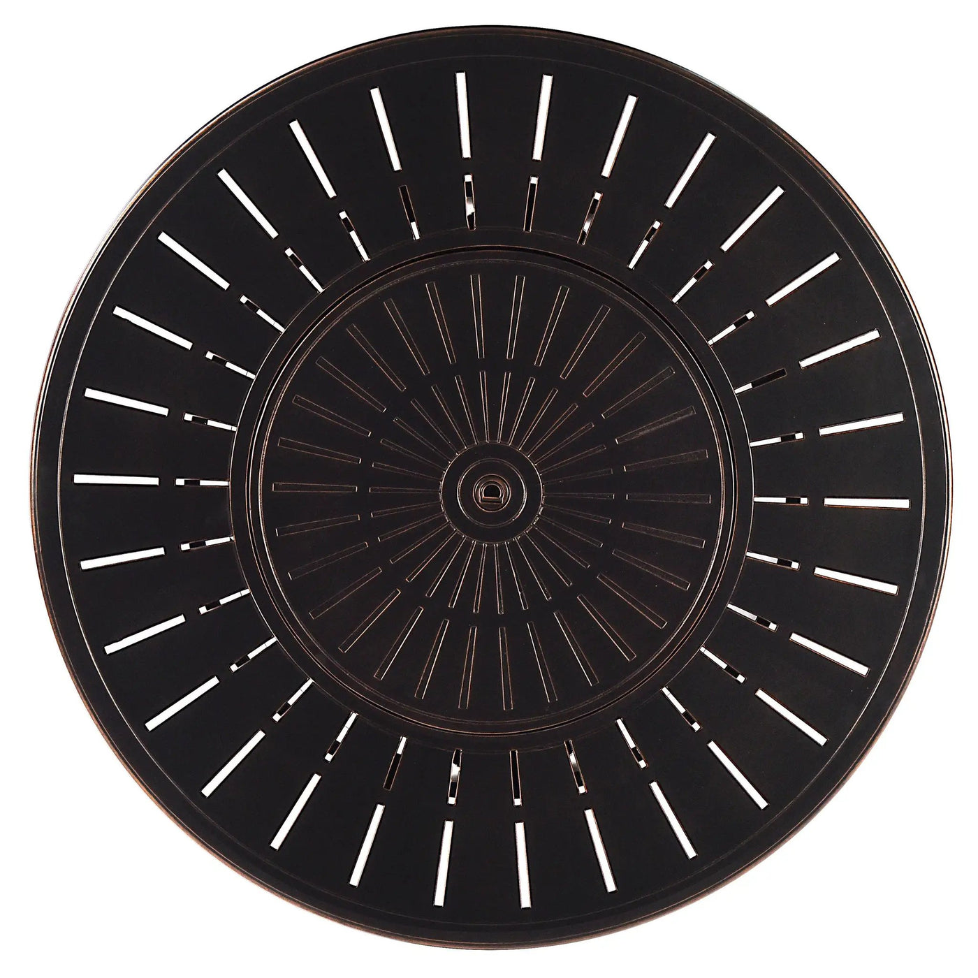 Black Aluminum Fire Table Set with Two Loveseats and Two Club Chairs by Sharicks
