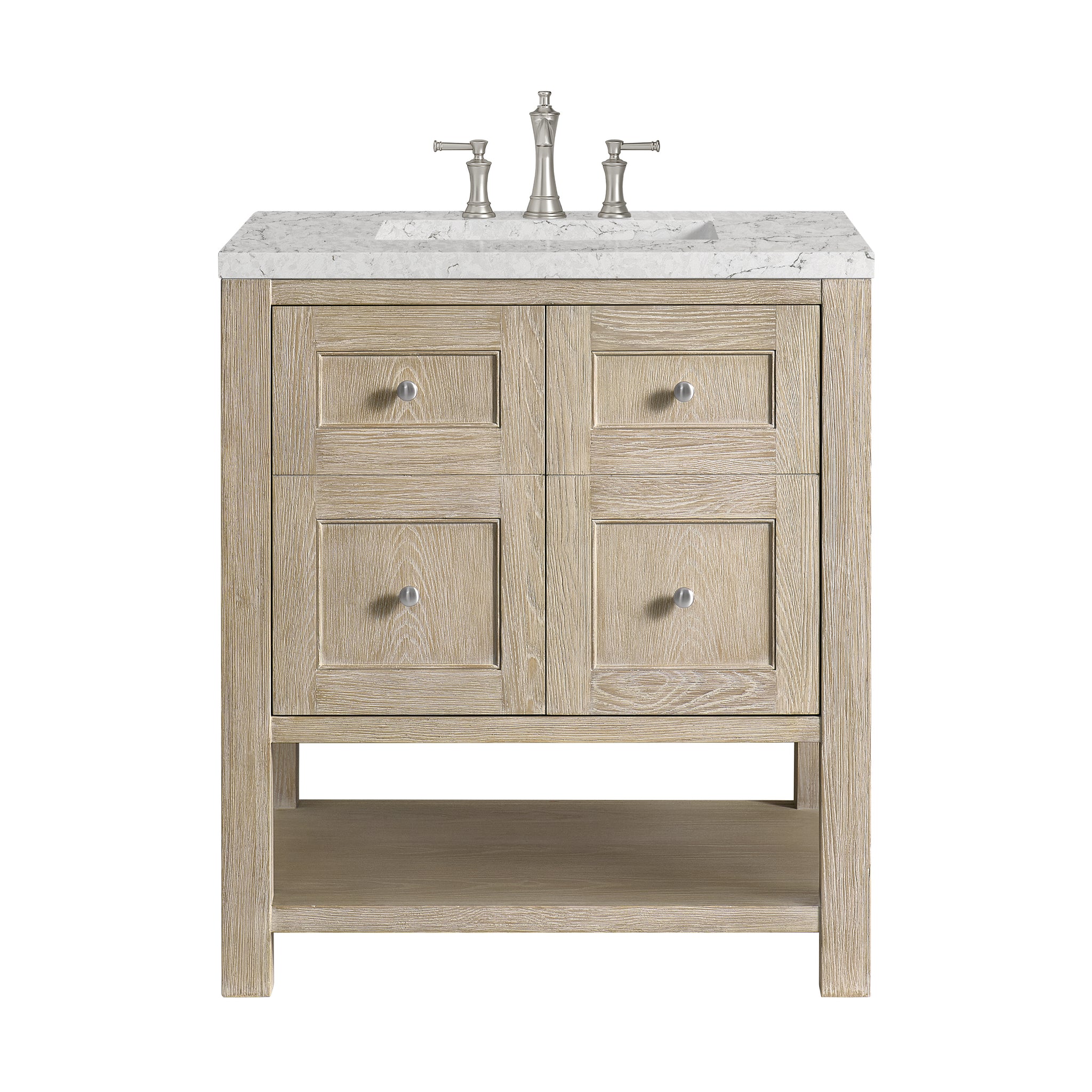 James Martin Breckenridge 30" Single Bathroom Vanity, Whitewashed Oak, view 38