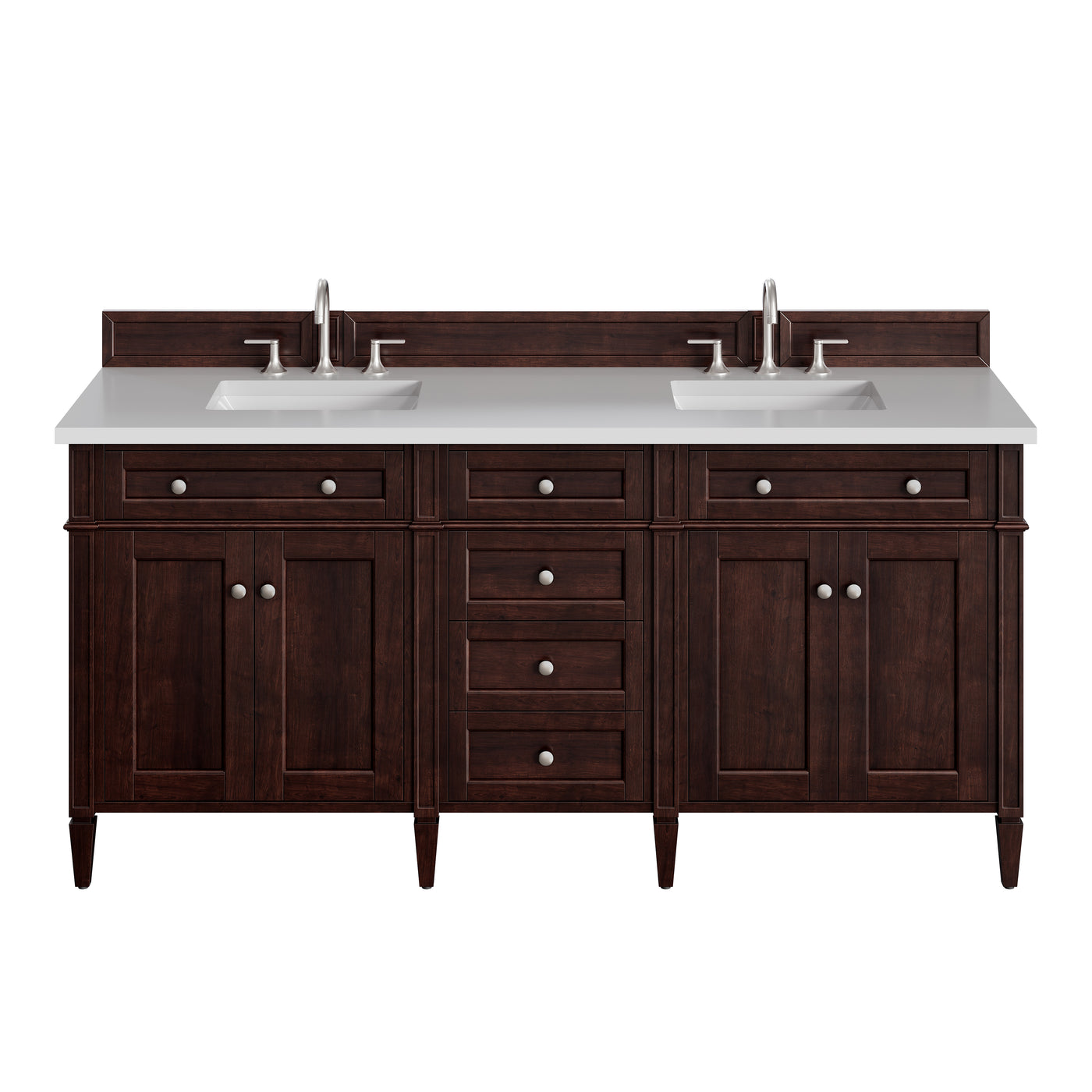 James Martin Brittany 72" Double Bathroom Vanity, Burnished Mahogany, view 30