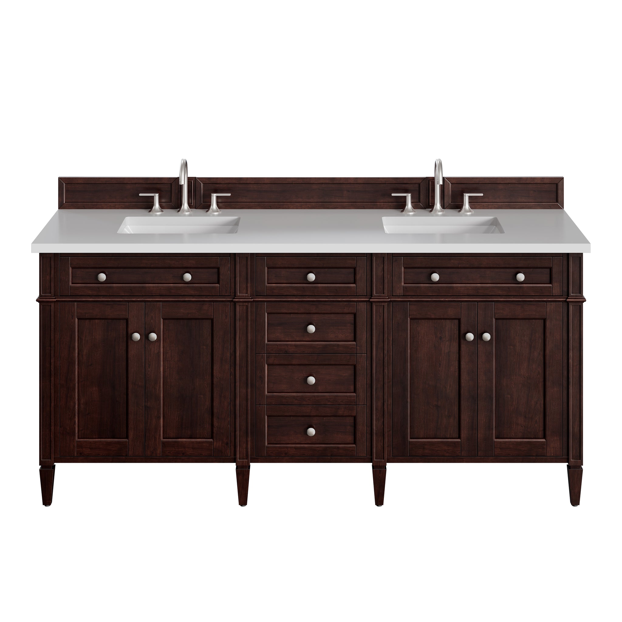 James Martin Brittany 72" Double Bathroom Vanity, Burnished Mahogany, view 30