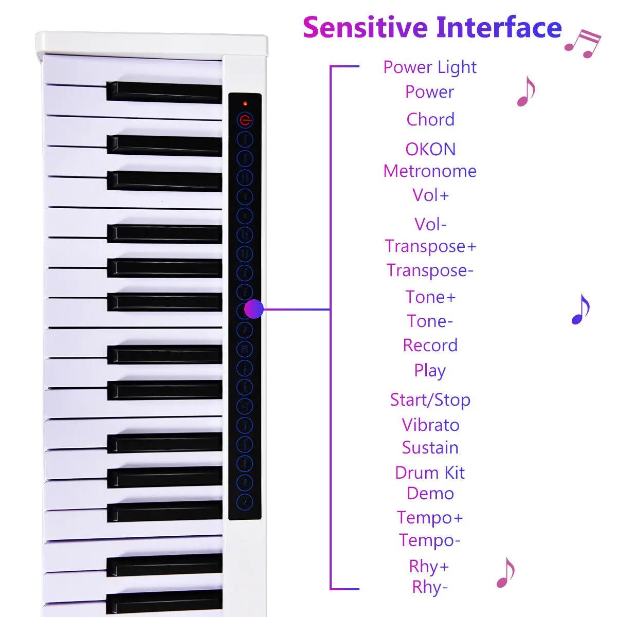 88-Key Portable Electronic Piano with Voice Function, photo 14 of 16
