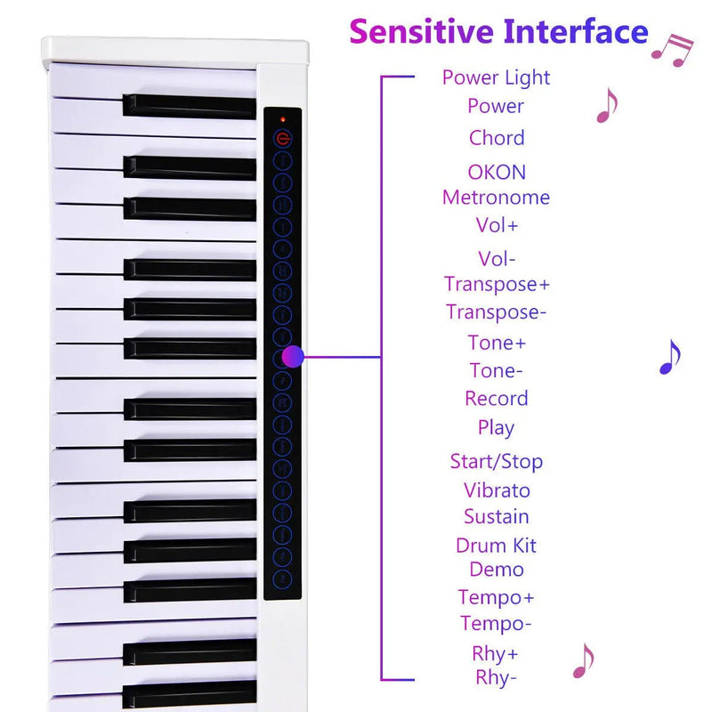 88-Key Portable Electronic Piano with Voice Function by DirectDeals