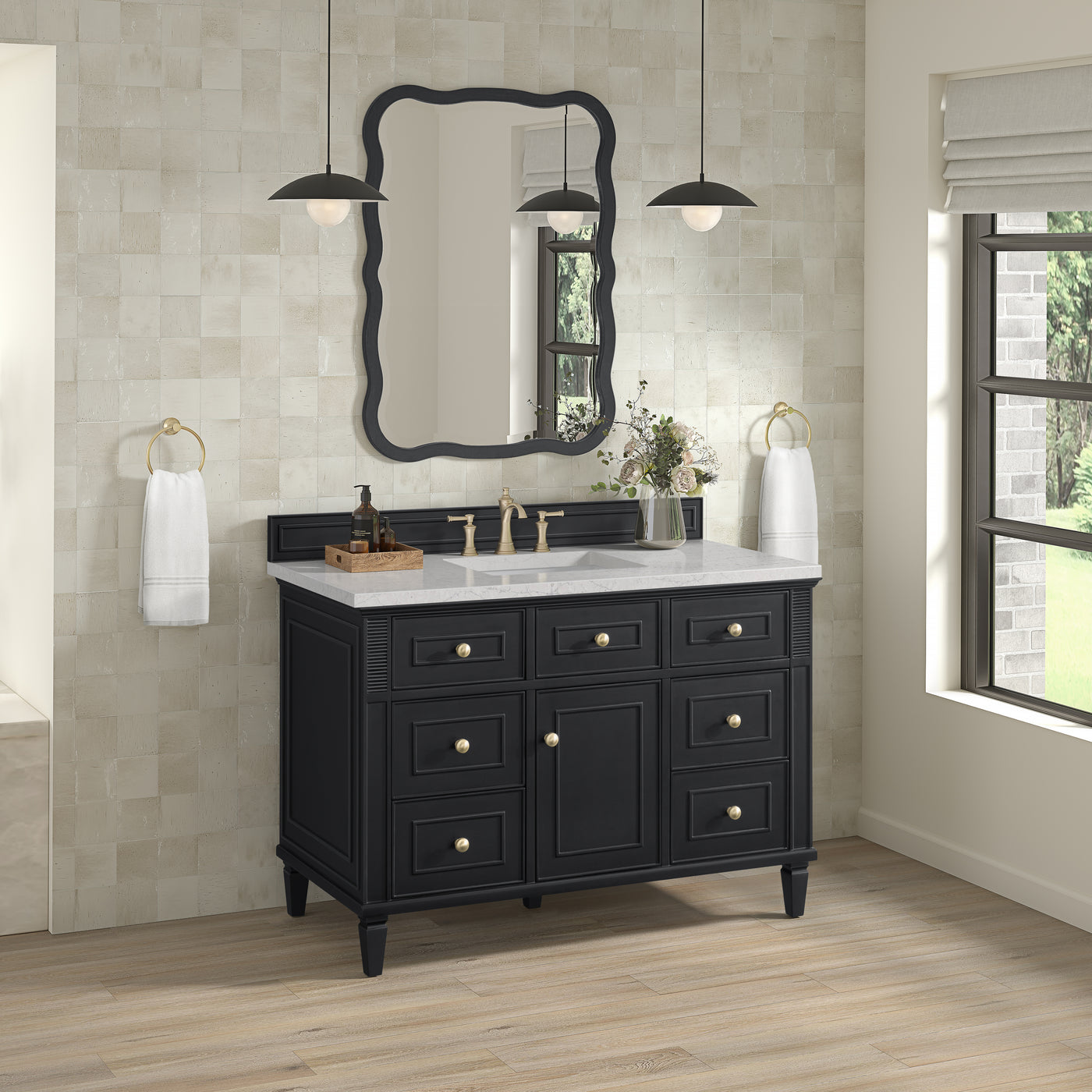 James Martin Lorelai 48" Single Bathroom Vanity, Black Onyx, view 39