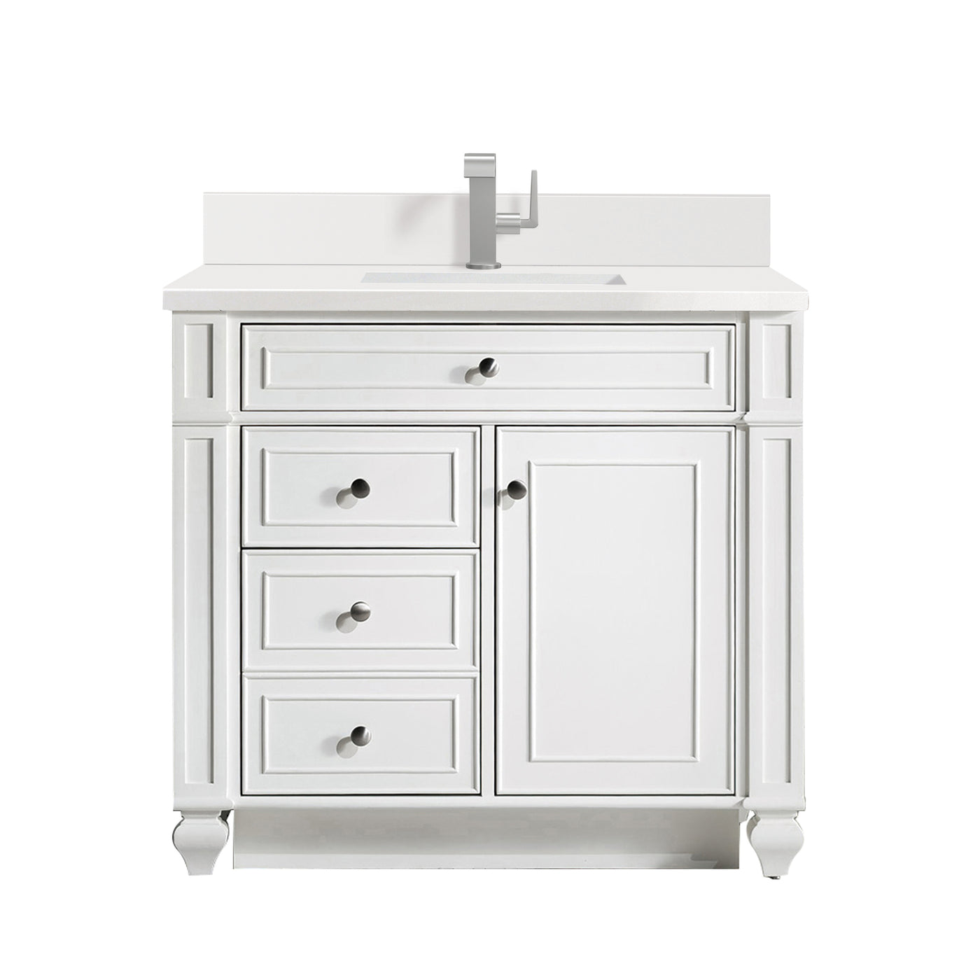 James Martin Bristol 36" Single Bathroom Vanity, Bright White, view 29