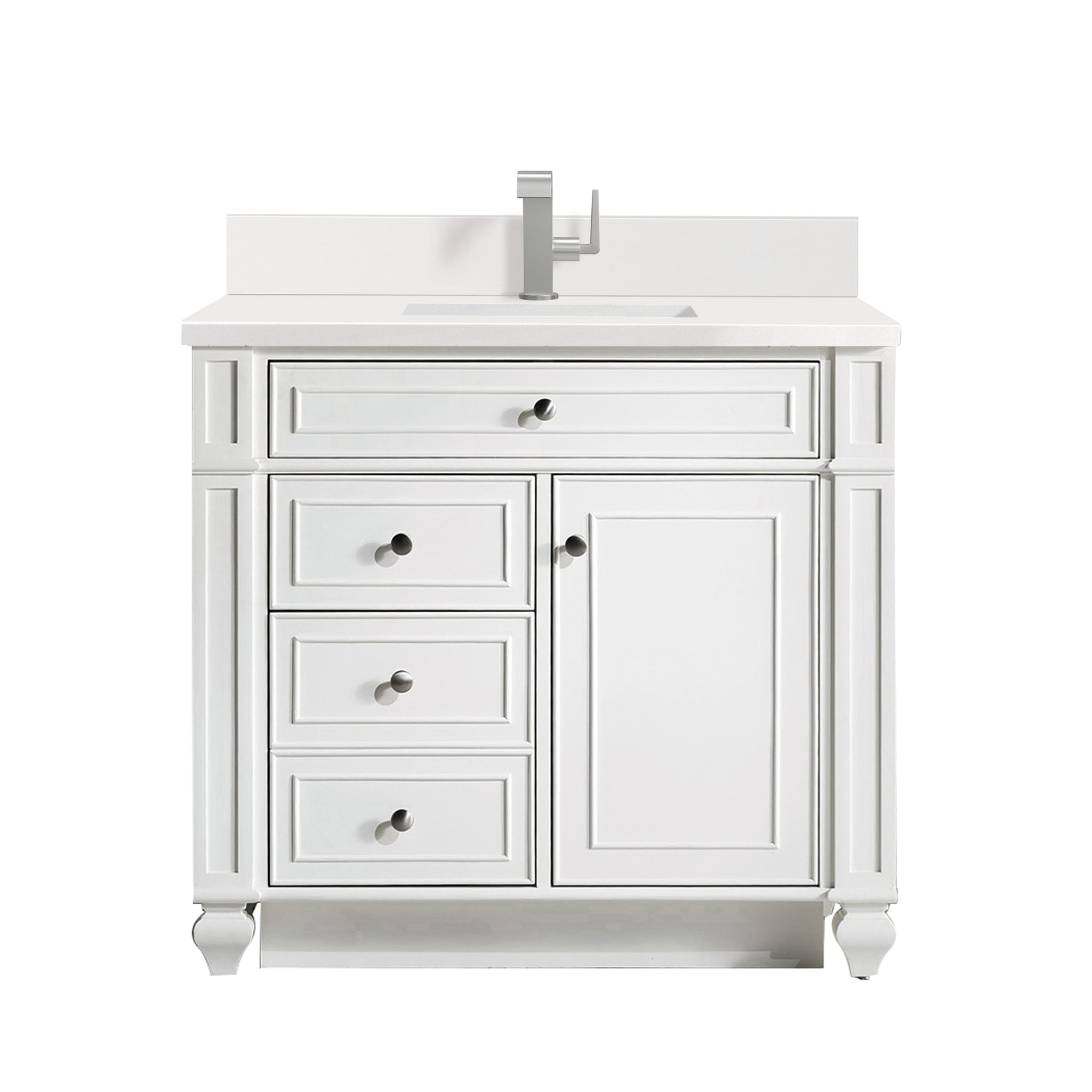 James Martin Bristol 36" Single Bathroom Vanity, Bright White, view 29