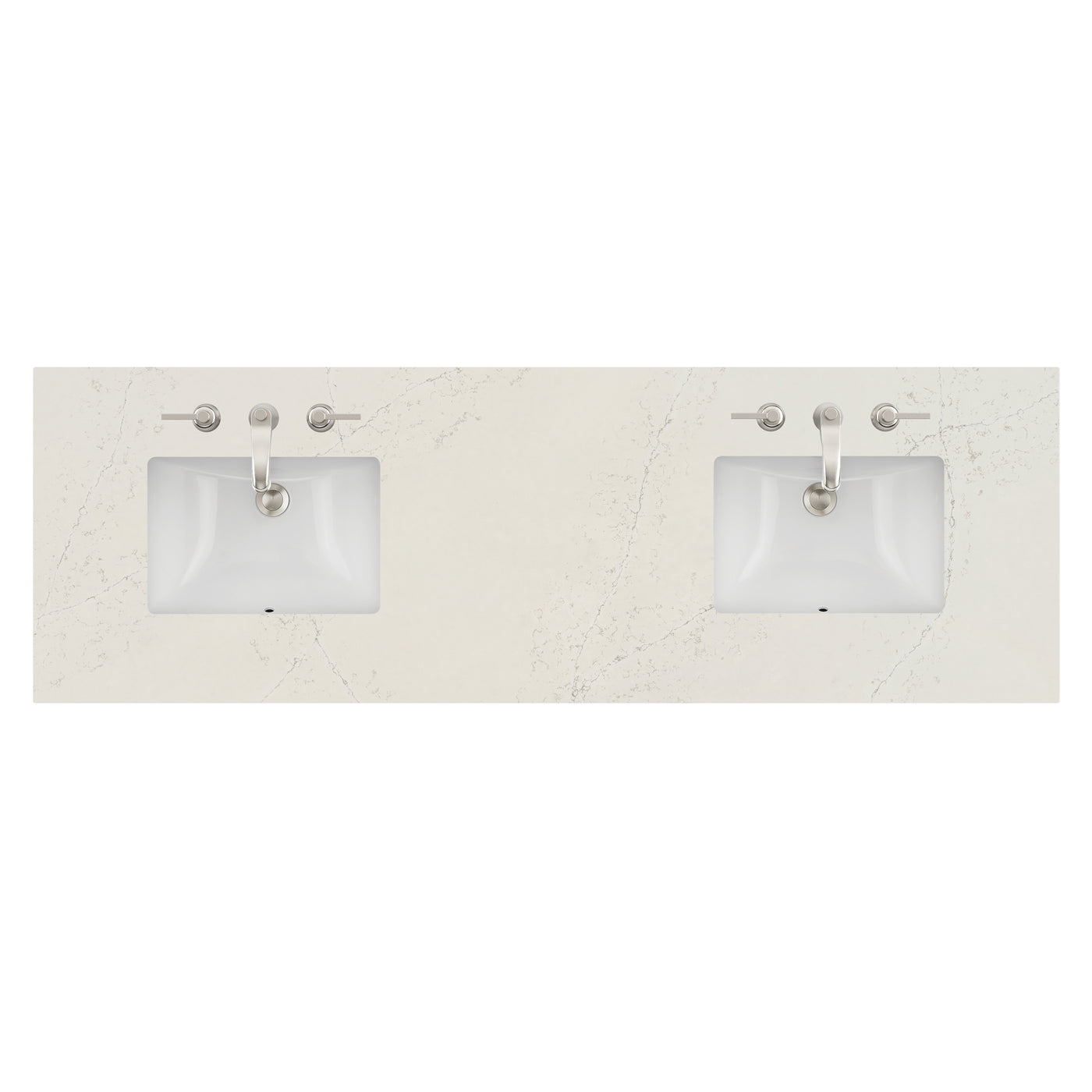James Martin 72" Double Vanity Top with Siberian (Silestone) countertop