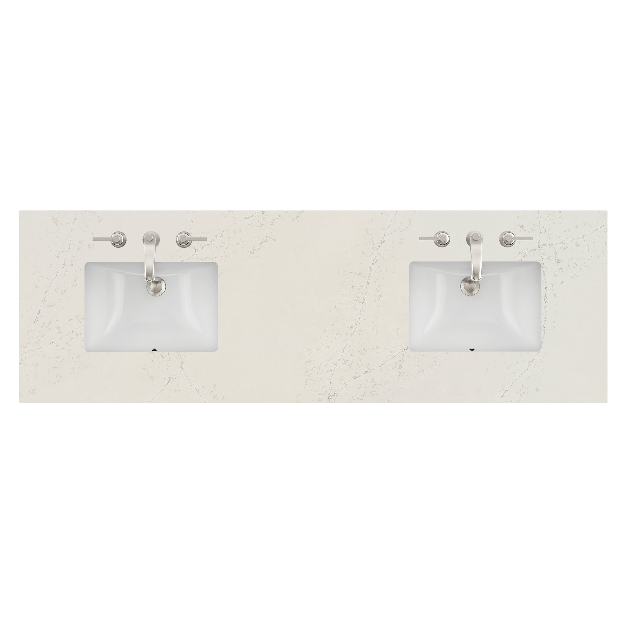 James Martin 72" Double Vanity Top with Siberian (Silestone) countertop