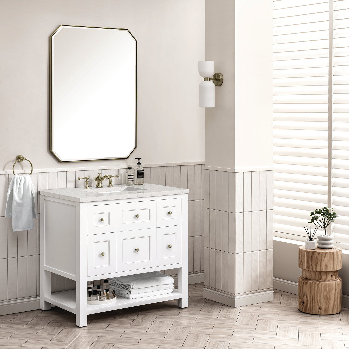 James Martin Breckenridge 36" Single Bathroom Vanity, Bright White, view 26