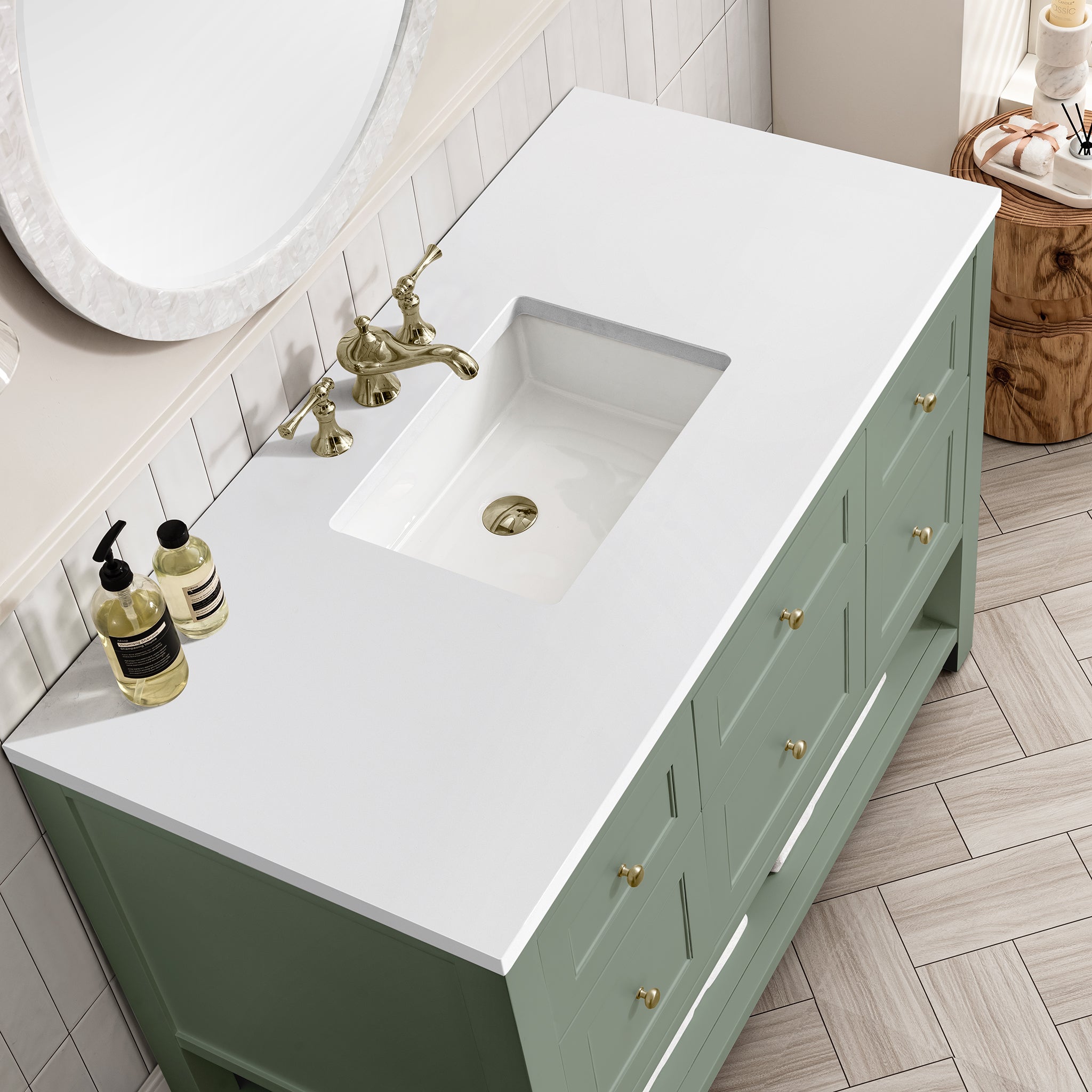 James Martin Breckenridge 48" Single Bathroom Vanity, Smokey Celadon, view 23