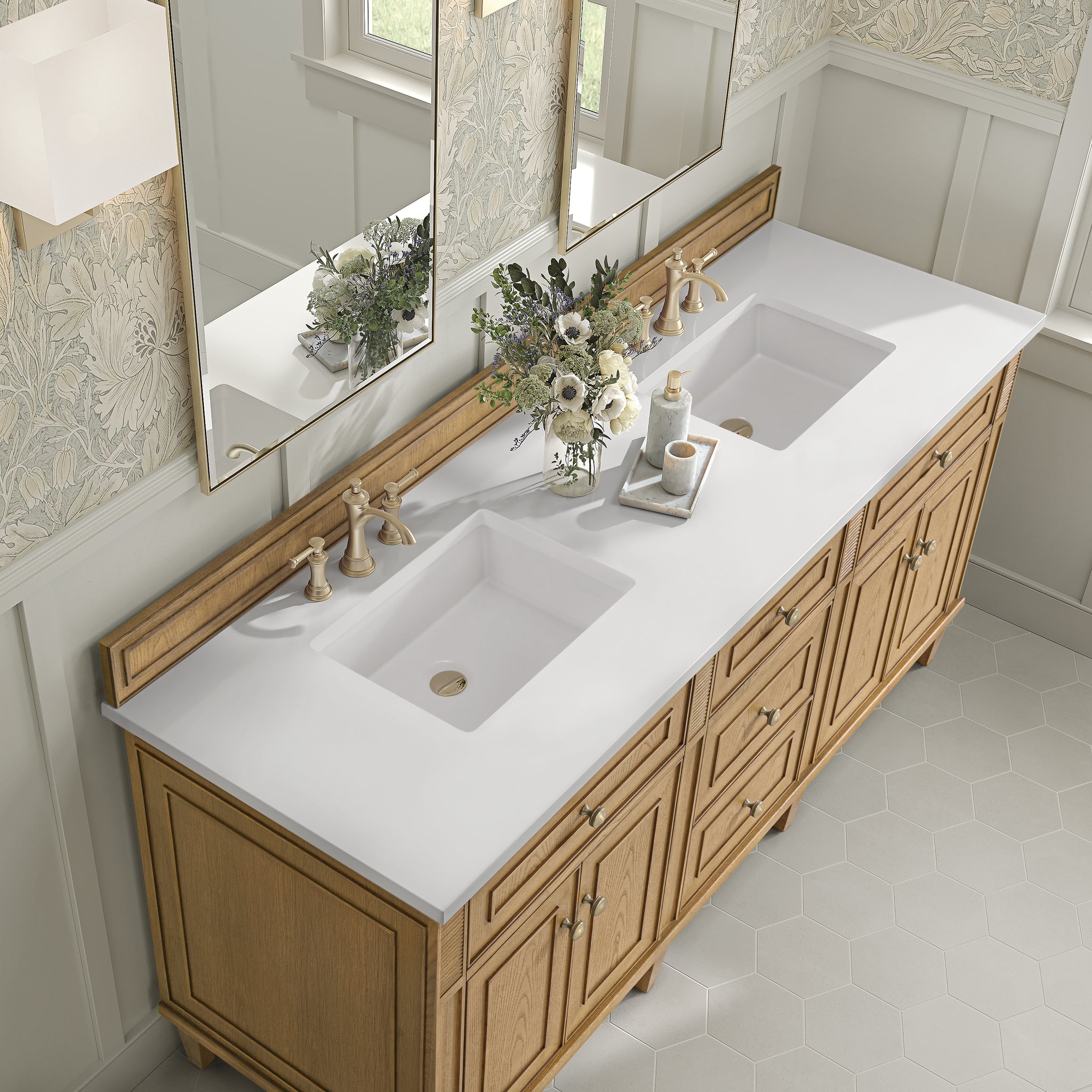 James Martin Lorelai 72" Double Bathroom Vanity, Light Natural Oak, view 40