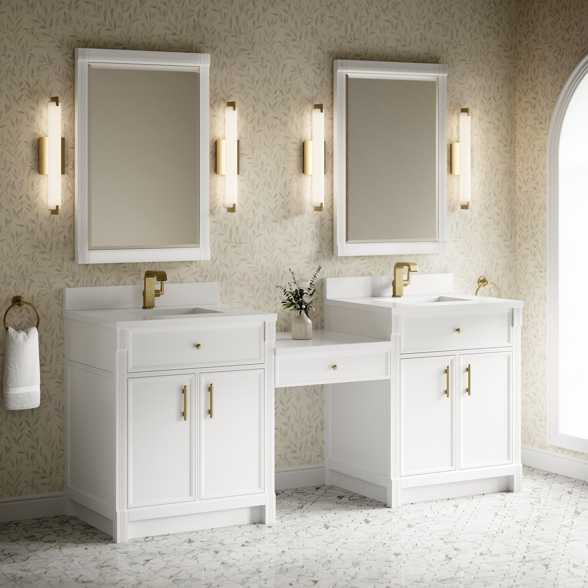 James Martin Bellshire 84" Single Bathroom Vanity, Bright White, view 4