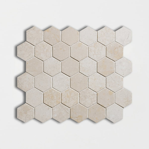 Galala Polished Hexagon Marble Mosaics 10 3/8x12