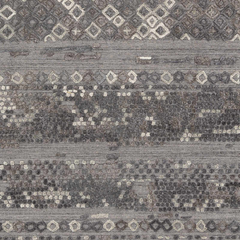 Galchutt Embossed Gray Premium Viscose&Wool Rug - Clearance by Boutique Rugs