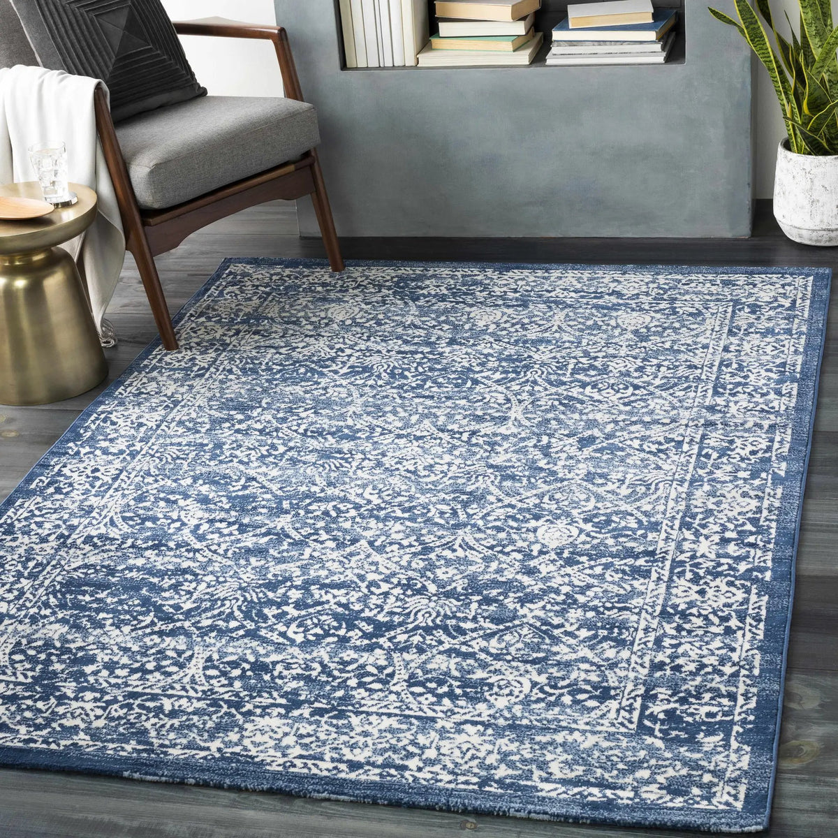 Galloway Area Rug, installed in a room