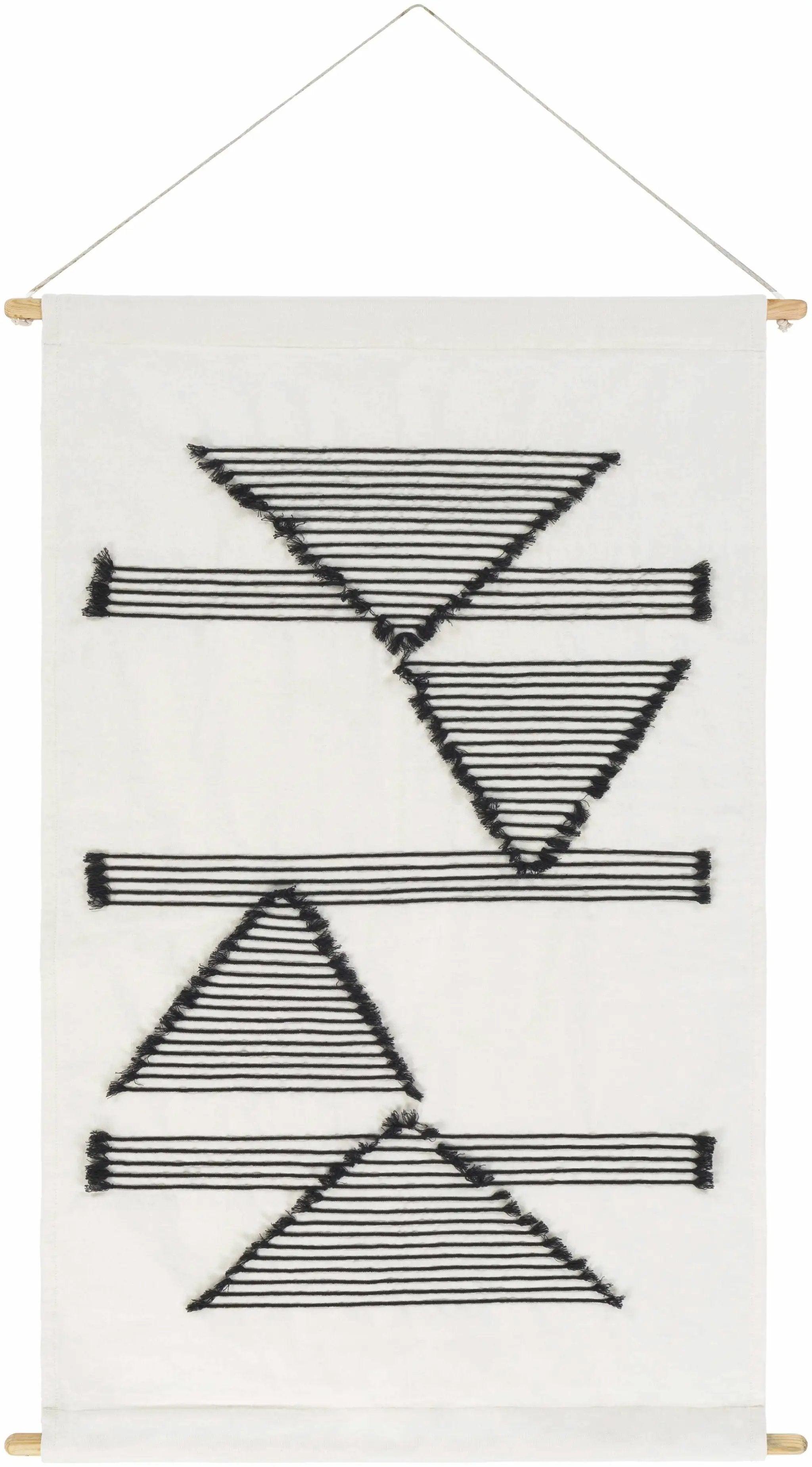 Garber Monochrome Geometric Wall Hanging by Boutique Rugs
