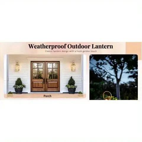Garden Lantern - Metal Glass 22cm by House Of Avana