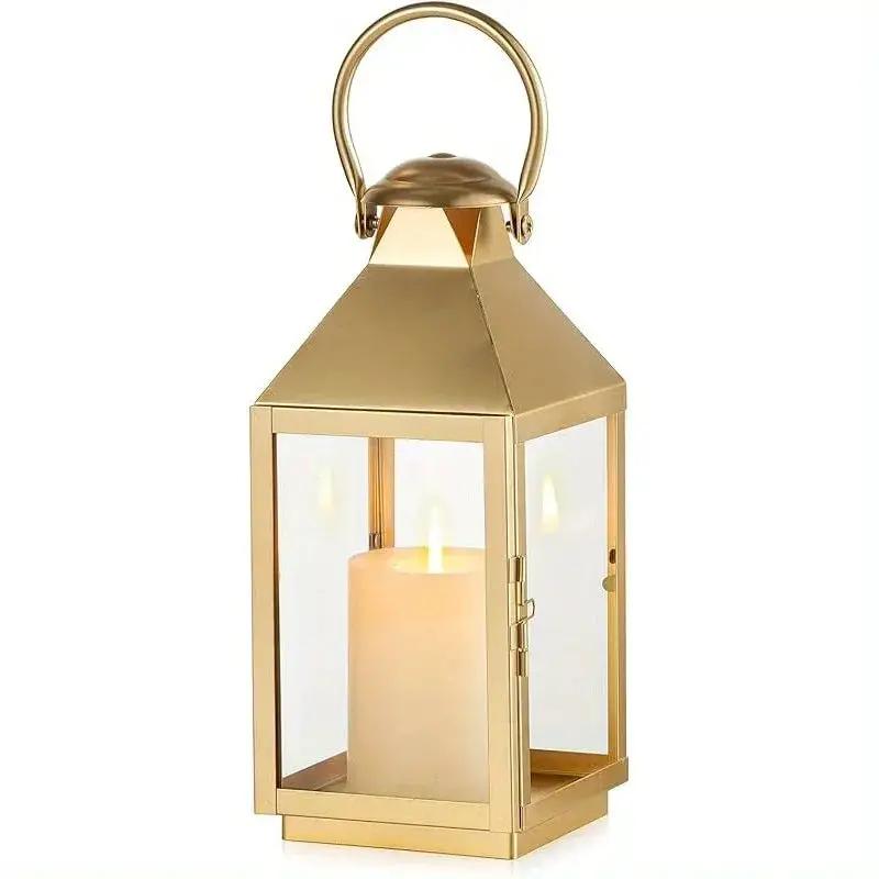 Garden Lantern - Metal Glass 22cm by House Of Avana
