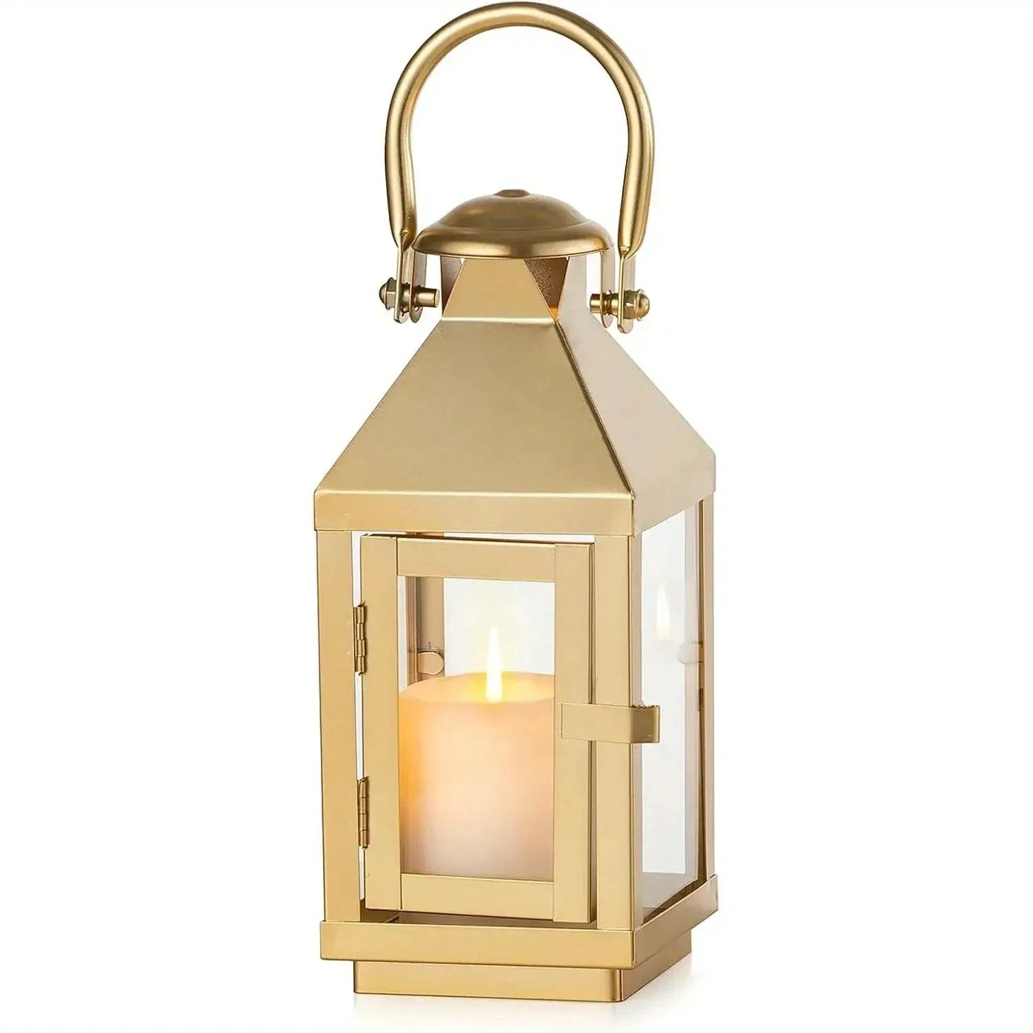 Garden Lantern - Metal Glass 22cm by House Of Avana