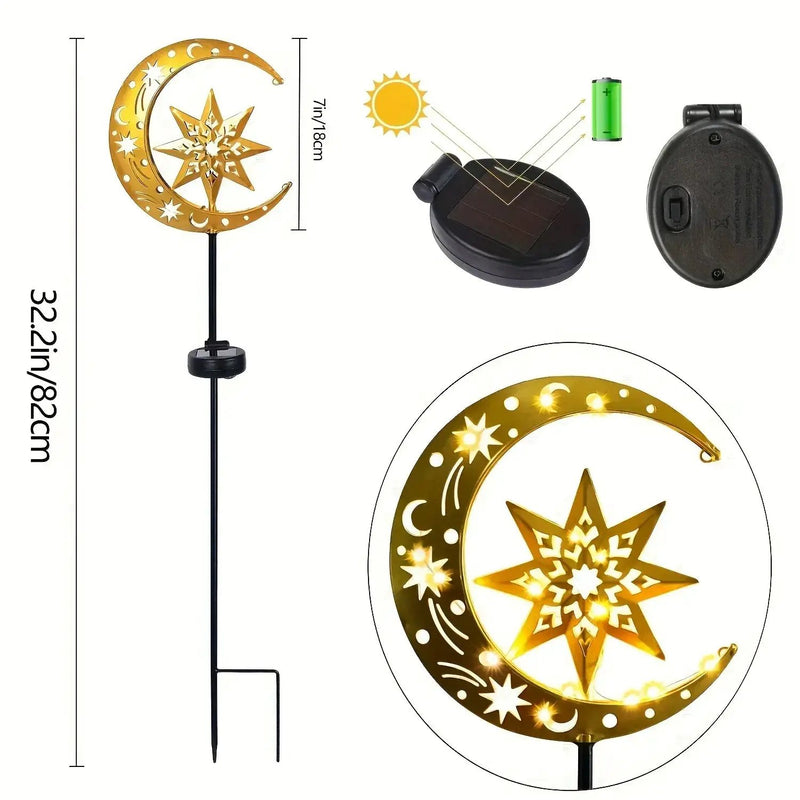 Garden Light - Solar Iron Statue by House Of Avana