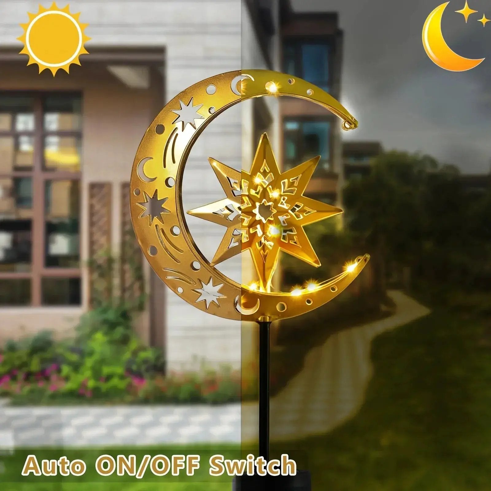 Garden Light - Solar Iron Statue by House Of Avana